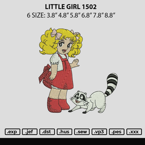 Little Girl 1502 Embroidery File 6 sizes