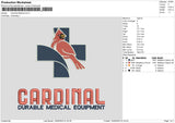 Cardinal M Embroidery File 6 sizes