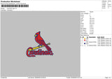 Cardinals Logo Embroidery File 5 sizes