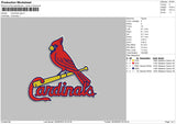 Cardinals Logo Embroidery File 5 sizes