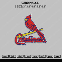 Cardinals Logo Embroidery File 5 sizes