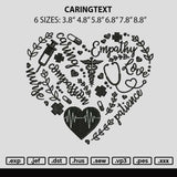 Caringtext Embroidery File 6 sizes