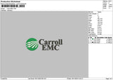 Carroltext Embroidery File 6 sizes