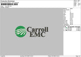 Carroltext Embroidery File 6 sizes
