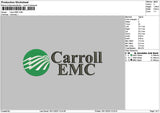 Carroltext Embroidery File 6 sizes