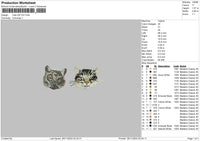 Cats 2911 Embroidery File 6 sizes