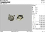 Cats 2911 Embroidery File 6 sizes