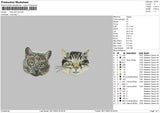 Cats 2911 Embroidery File 6 sizes