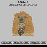 Dog 2412 Embroidery File 6 sizes