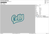 Celly Embroidery File 5 sizes