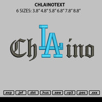 Chlainotext Embroidery File 6 sizes
