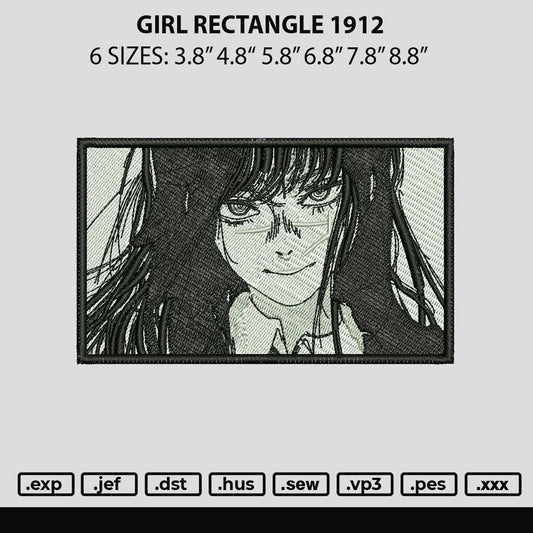 Girl Rectangle 1912 Embroidery File 6 sizes