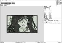 Girl Rectangle 1912 Embroidery File 6 sizes