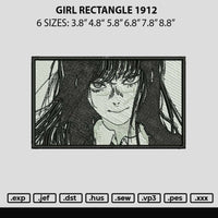 Girl Rectangle 1912 Embroidery File 6 sizes