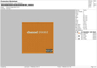 Channel Orange Cover Embroidery File 4 size