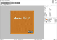 Channel Orange Cover Embroidery File 4 size
