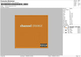 Channel Orange Cover Embroidery File 4 size