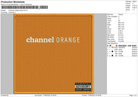 Channel Orange Cover Embroidery File 4 size