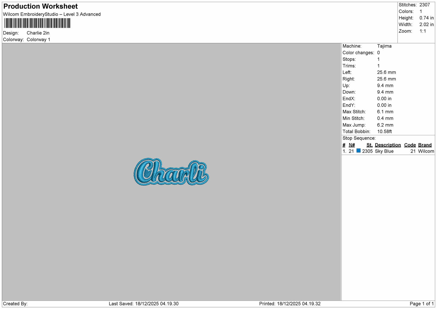 4 Names Embroidery File