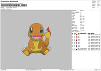 Charmander V3 Embroidery File 5 sizes