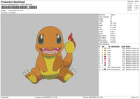 Charmander V3 Embroidery File 5 sizes