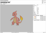 Carmeleon Pokemon Embroidery File