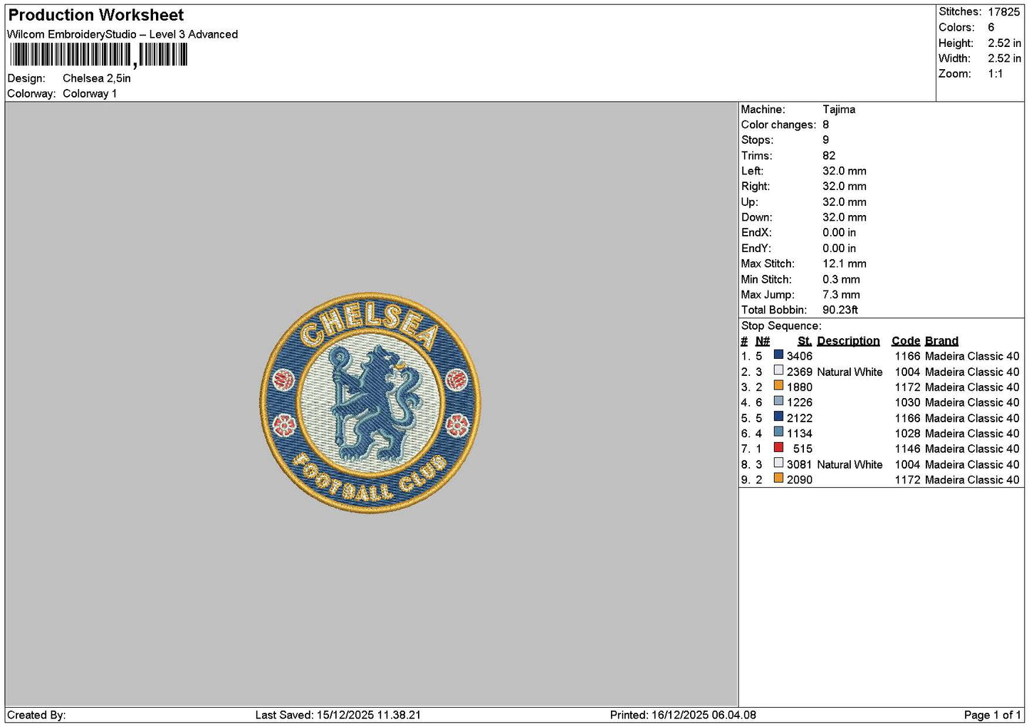 Chelseacircle Embroidery File 6 sizes