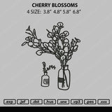Cherry Blossom Embroidery File 4 size