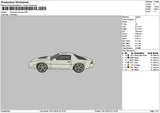 Car 1911 Embroidery File 6 sizes
