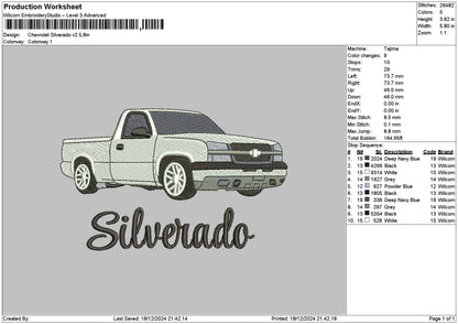Car Truck 1812 Embroidery File 6 sizes