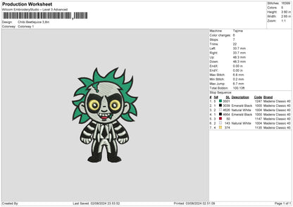 Chibi Halloween 01 Embroidery File 6 sizes