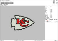Chiefs KC Embroidery File 6 size