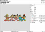 Children Embroidery Machine Design File 6 sizes