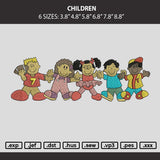 Children Embroidery Machine Design File 6 sizes