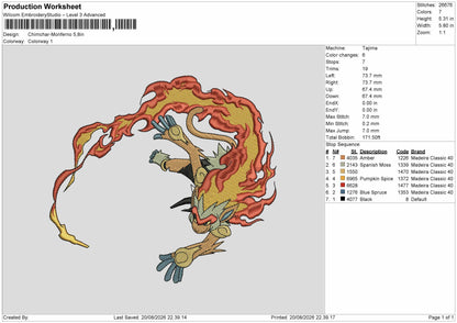 Chimcar Embroidery Machine Design File 6 sizes
