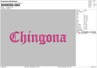 Chingona Embroidery File 4 size