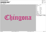 Chingona Embroidery File 4 size
