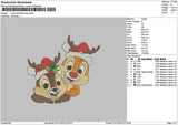 Squirrels Xmas Embroidery File 6 sizes