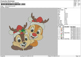 Squirrels Xmas Embroidery File 6 sizes