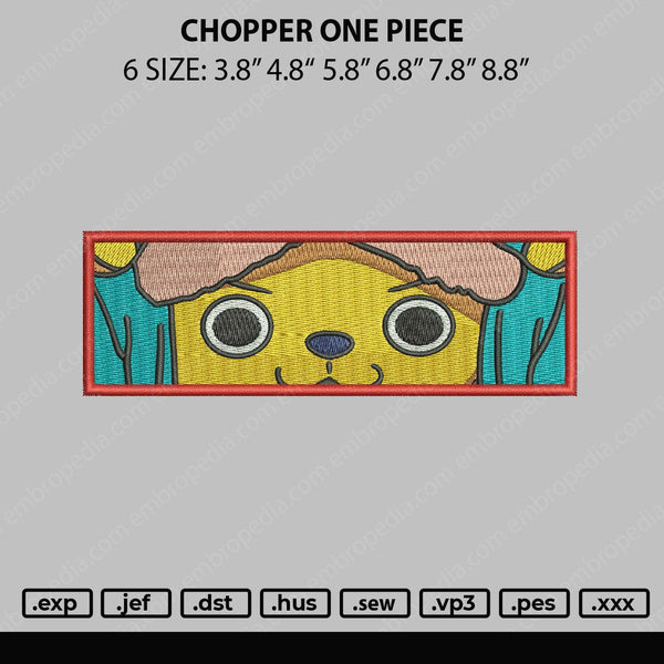 Chopper One Piece Embroidery File 6 Sizes