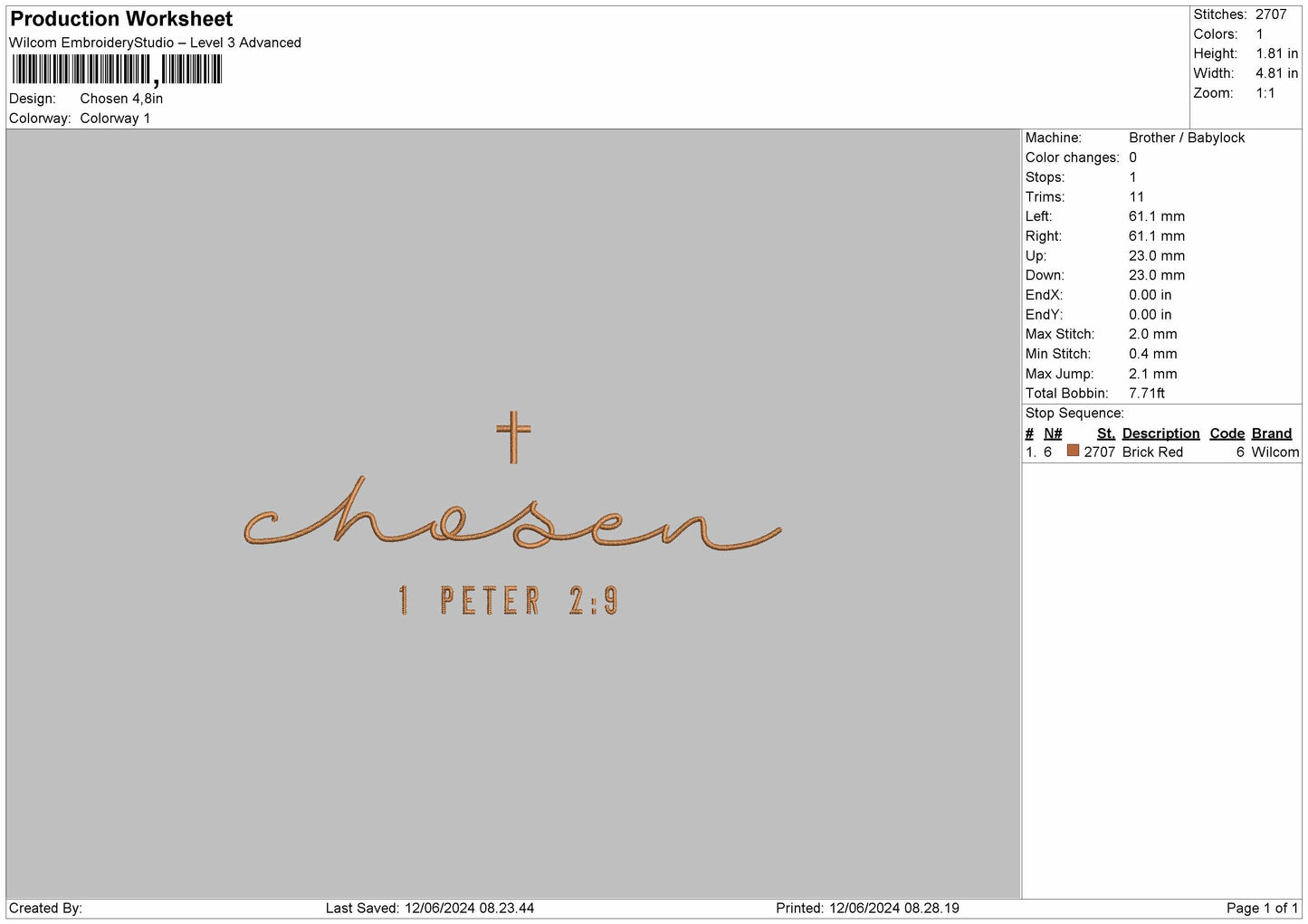 Chosen text