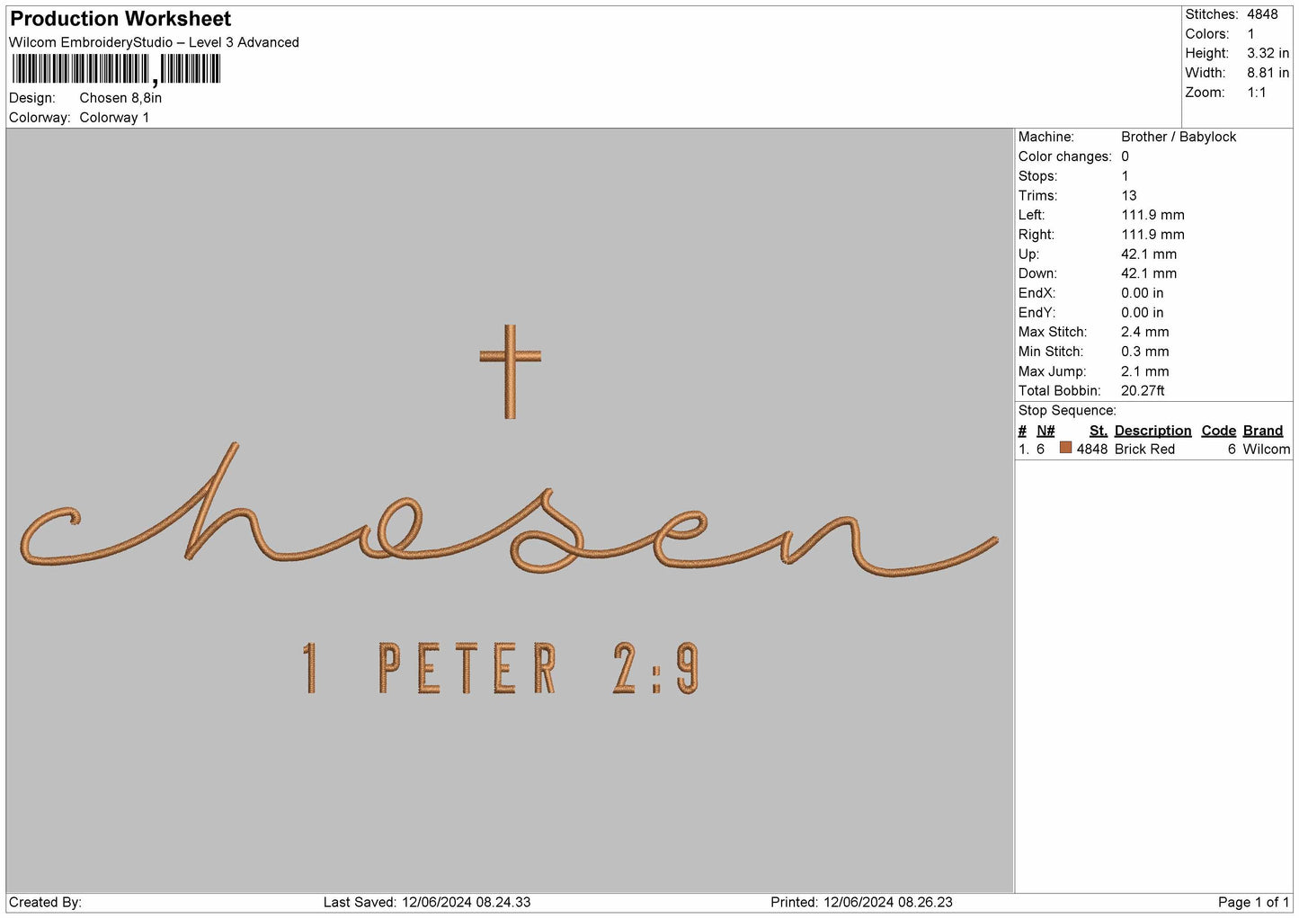 Chosen text