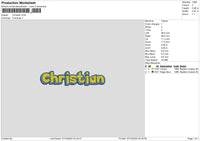 Christiantext Embroidery File 6 sizes