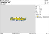 Christiantext Embroidery File 6 sizes