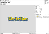 Christiantext Embroidery File 6 sizes