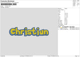 Christiantext Embroidery File 6 sizes