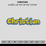 Christiantext Embroidery File 6 sizes