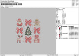 Xmasicons 24 Embroidery File 6 sizes