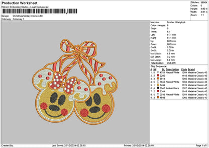 Mickey2512b Embroidery File 6 sizes