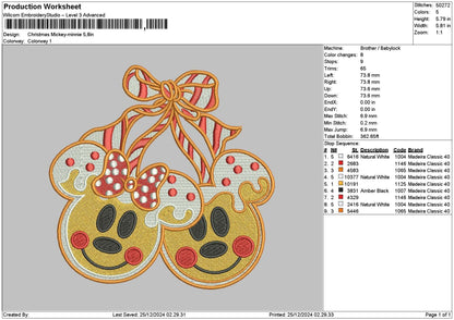 Mickey2512b Embroidery File 6 sizes